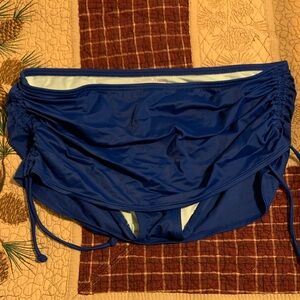 VS Blue Ruched Swim Skirt Sz Med